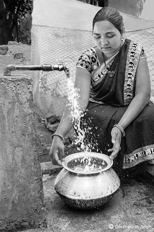 An Jal Jeevan Mission tap supplying safe drinking water in a household belonging to a Particularly Vulnerable Tribal Group (PVTG) in Jharkhand, India